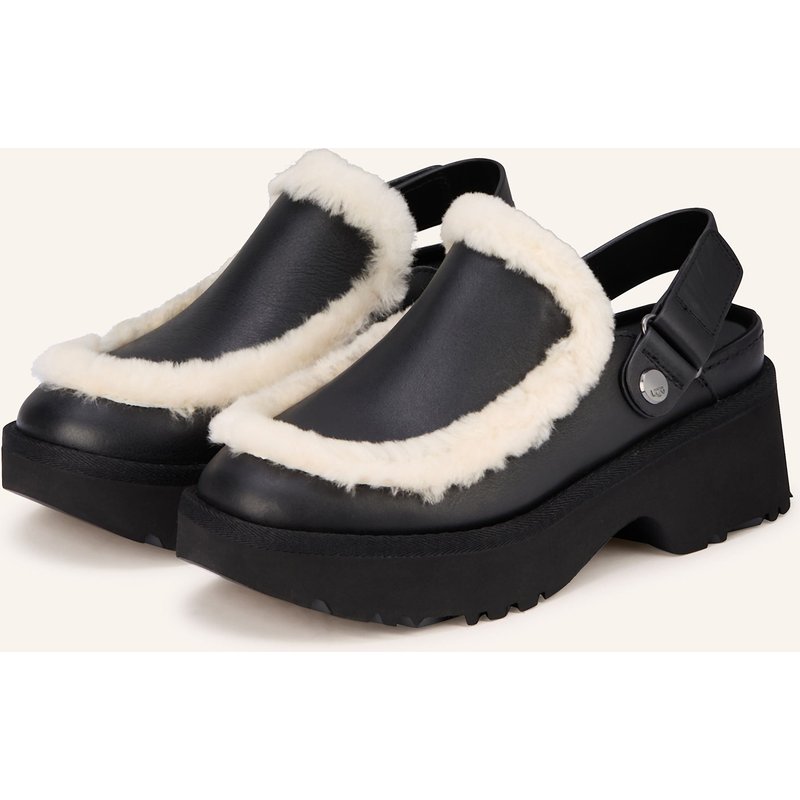 Ugg Plateau-Mules Esmee Mit Kunstfell schwarz