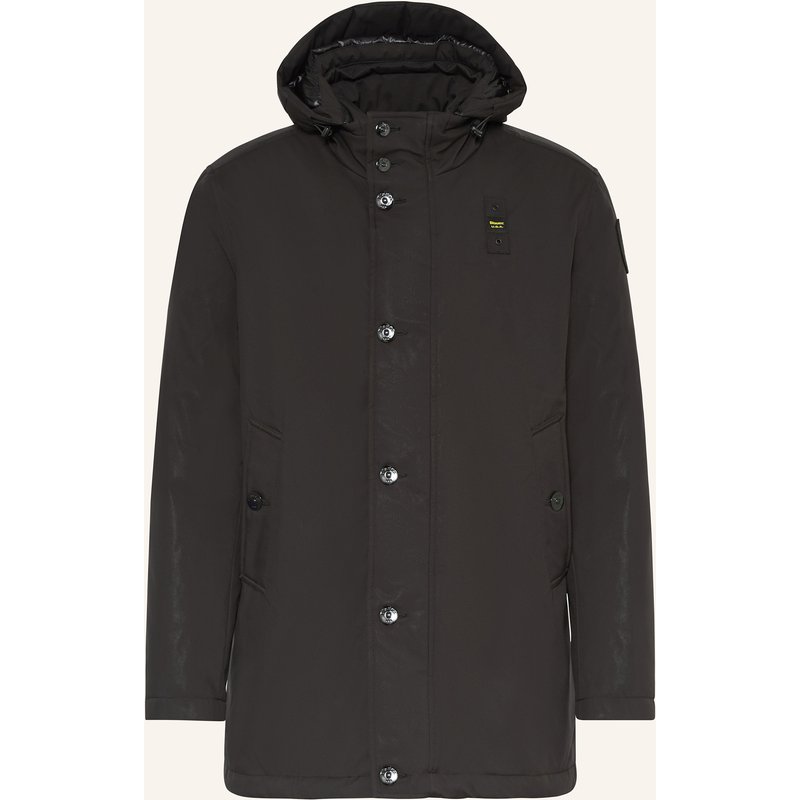 Blauer Daunenparka Chester Mit Abnehmbarer Kapuze schwarz