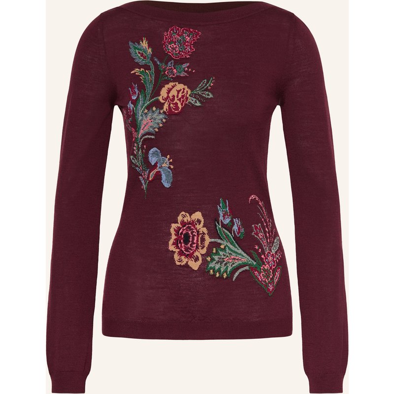 Etro Pullover Mit Glitzergarn rot