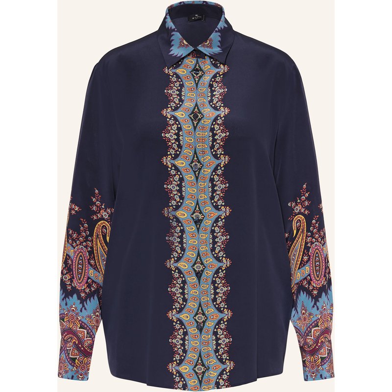 Etro Hemdbluse Aus Seide blau