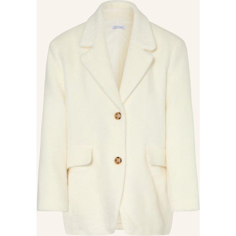 Mrs & Hugs Kunstpelz-Jacke weiss