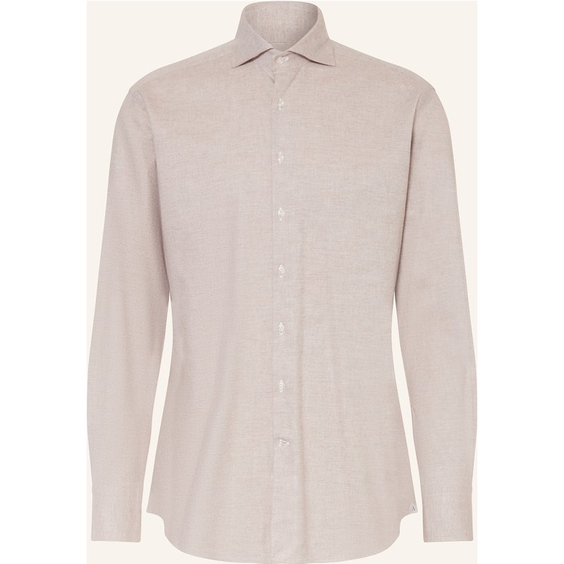 Artigiano Flanellhemd Classic Fit beige