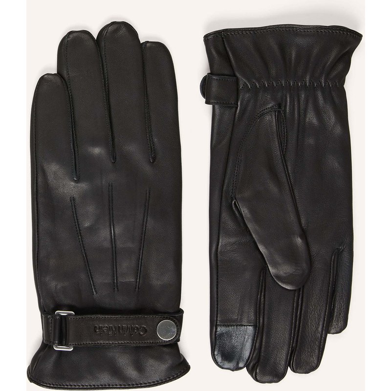 Calvin Klein Lederhandschuhe Mit Touchscreen-Funktion schwarz