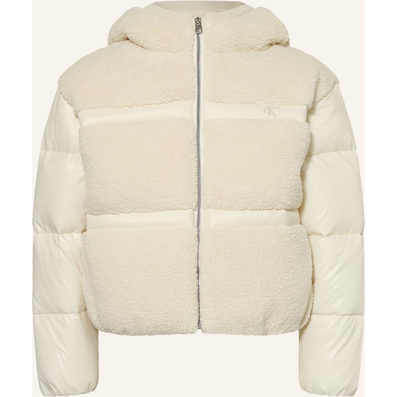 Calvin Klein Steppjacke Mit Teddyfell grau