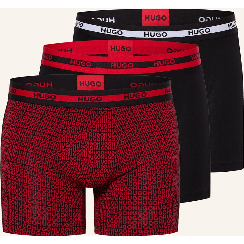 Hugo 3er-Pack Boxershorts Planet Des rot