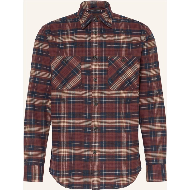 Tommy Hilfiger Flanellhemd Regular Fit braun
