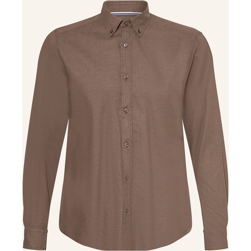 Olymp Hemd Casual Regular Fit braun