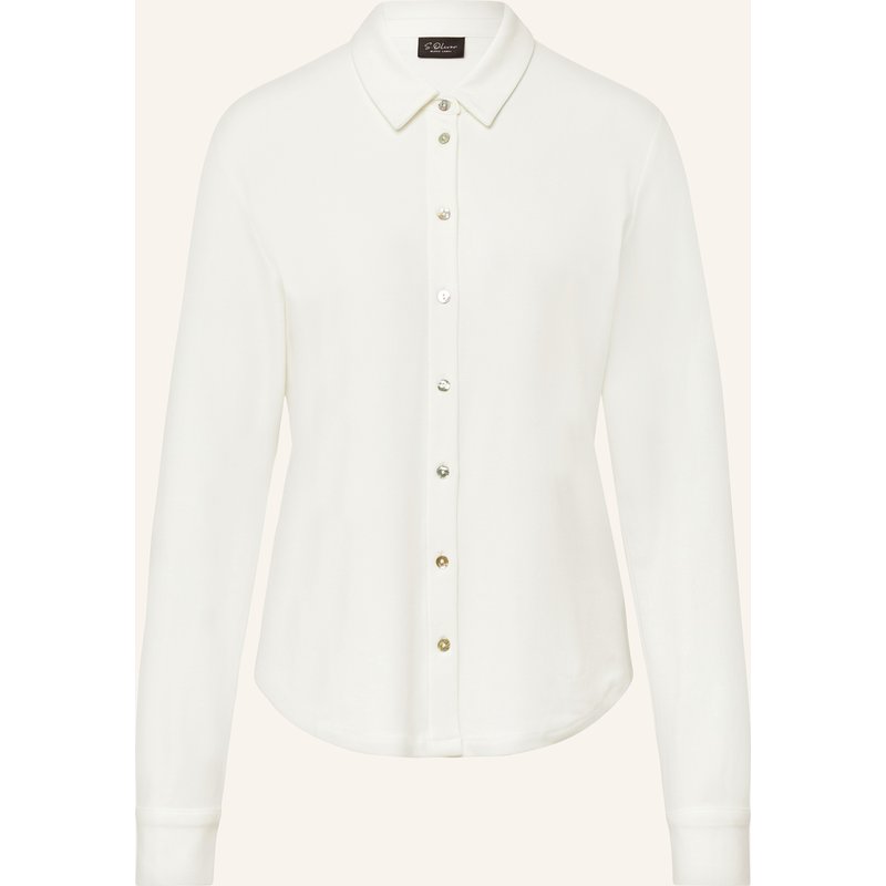 S.Oliver Black Label Hemdbluse Aus Jersey weiss