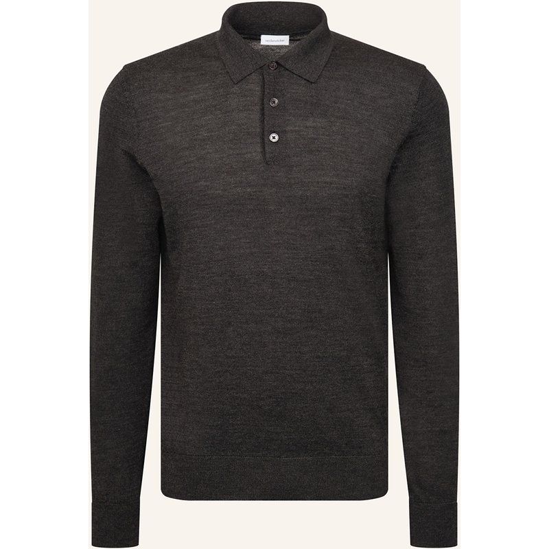 Seidensticker Strick-Poloshirt Aus Merinowolle grau