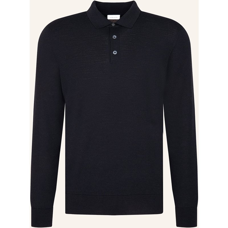 Seidensticker Strick-Poloshirt Aus Merinowolle blau