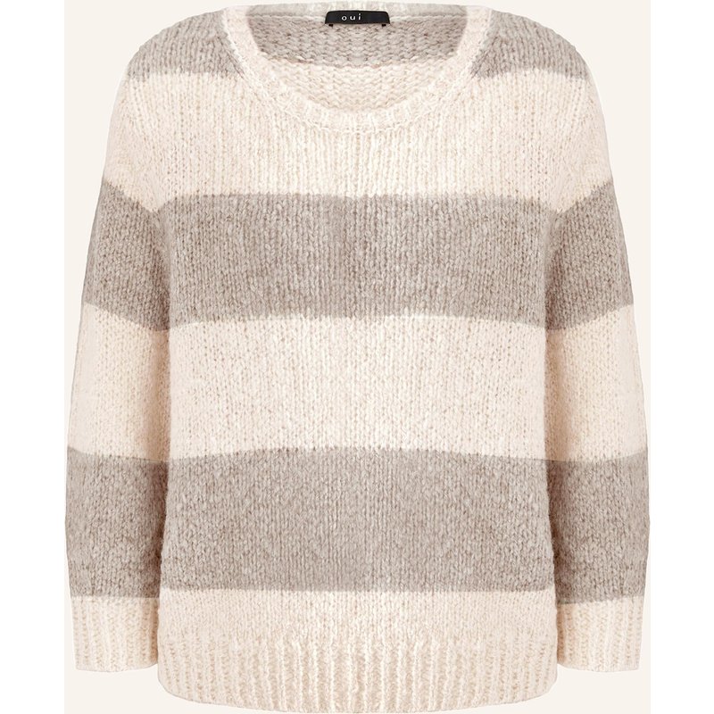 Oui Pullover Mit 3/4-Arm beige