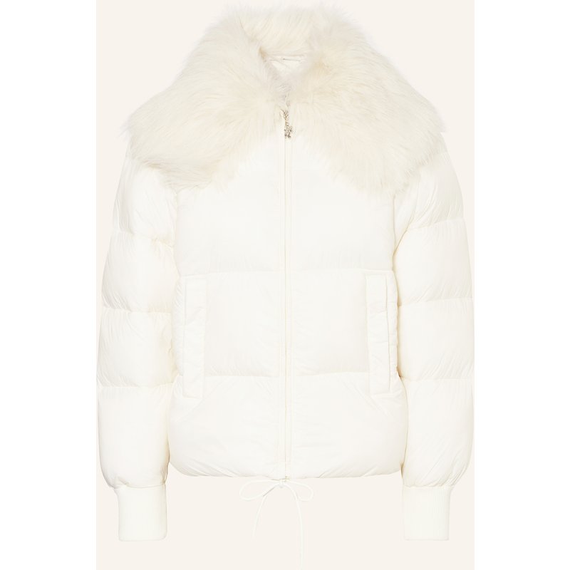 Hugo Schlupfjacke Fuji Mit Abnehmbarem Kunstfell weiss