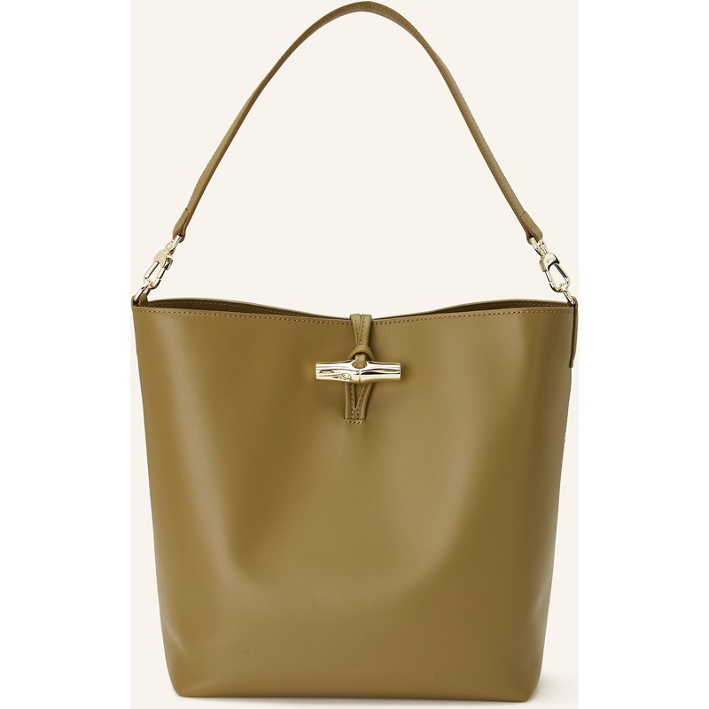 Longchamp Schultertasche Le Roseau Medium gruen