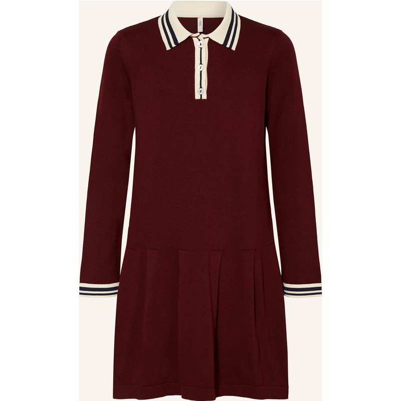 Only Strick-Polokleid rot