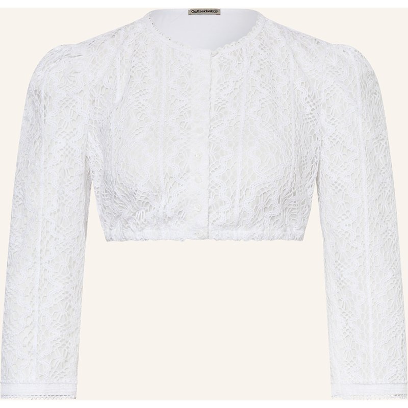 Gottseidank Dirndlbluse Mariella Aus Spitze Mit 3/4-Arm weiss