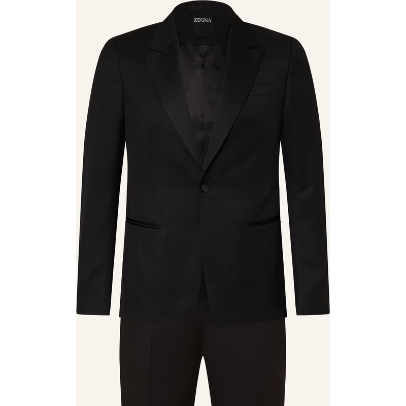 Zegna Anzug Tailored Fit schwarz