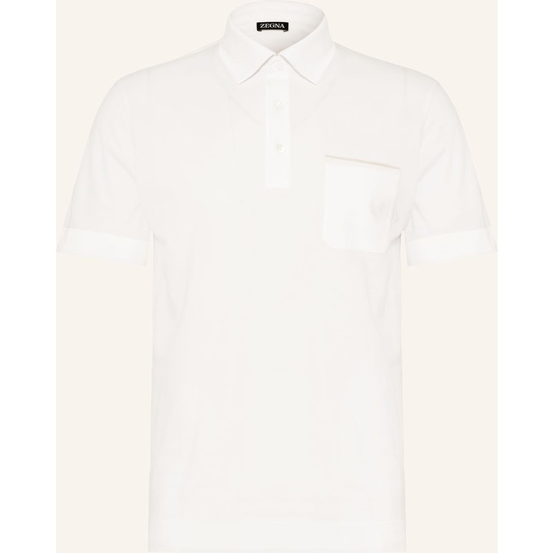 Zegna Pique-Poloshirt weiss