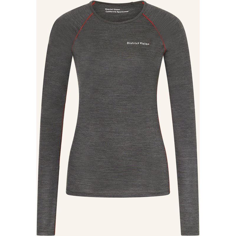 District Vision Longsleeve Merino Aus Merinowolle grau