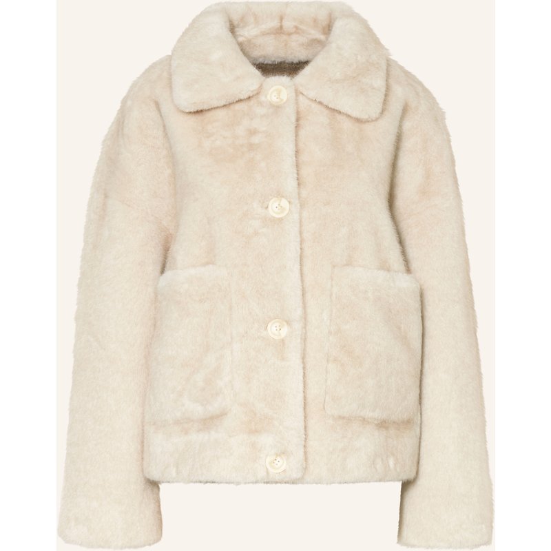 Lilienfels Kunstfell-Jacke Zum Wenden weiss