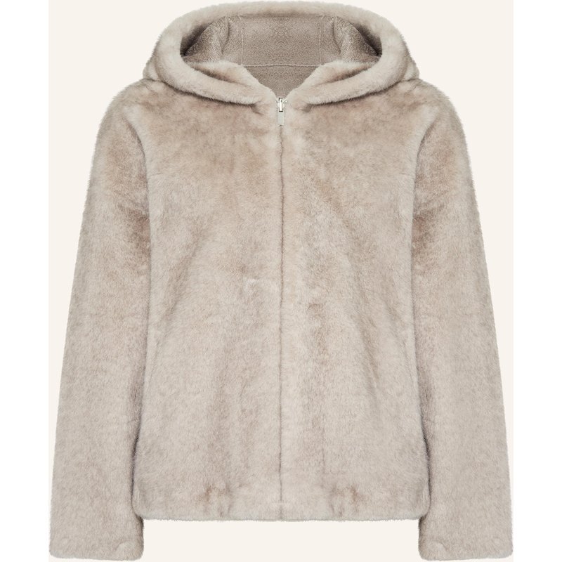 Studio Ar Kunstfell-Jacke Ruby beige
