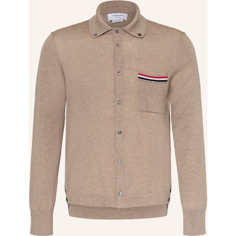 Thom Browne. Strickjacke beige
