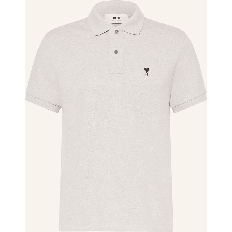 Ami Paris Piqué-Poloshirt grau