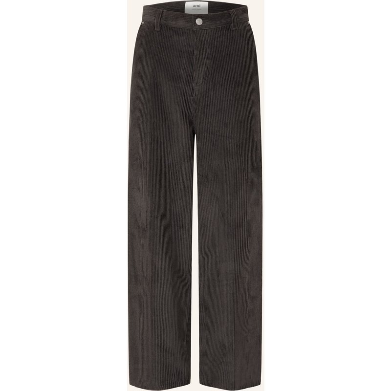 Ami Paris Cordhose Regular Fit grau