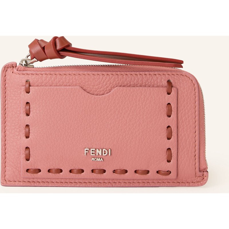 Fendi Kartenetui Selleria Micro Mit Münzfach rosa