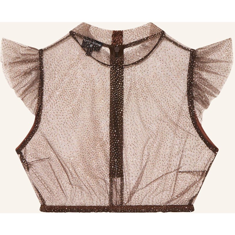 Kinga Mathe Dirndlbluse Heiki Mit Glitzergarn braun