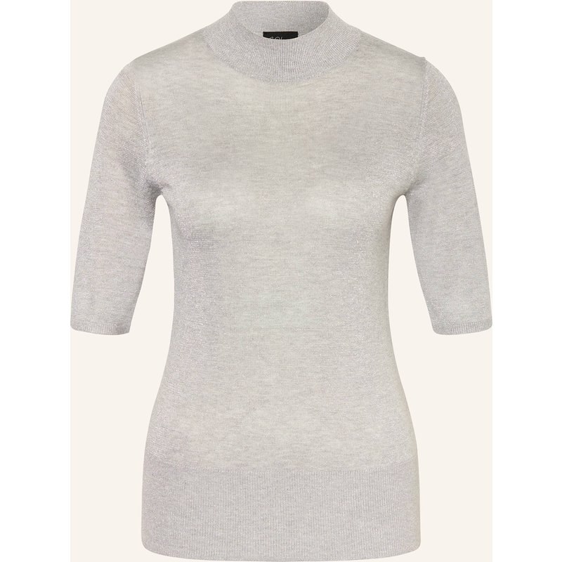 S.Oliver Black Label Strickshirt Mit Glitzergarn silber