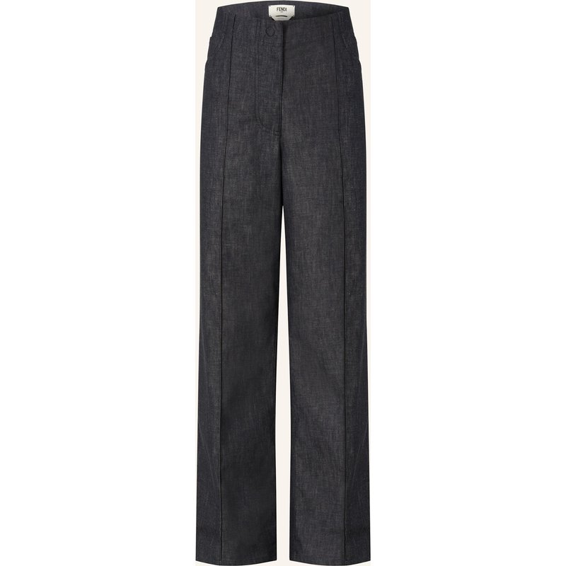 Fendi Marlenehose In Jeansoptik blau