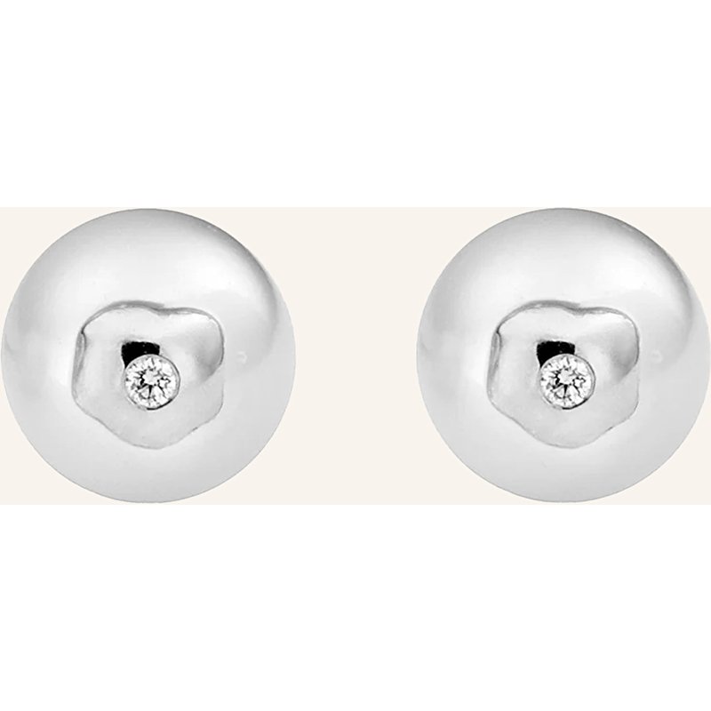Ariane Ernst Ohrstecker The "Spiegelei" Studs M Aus 18 Karat Gold Mit Diamanten silber