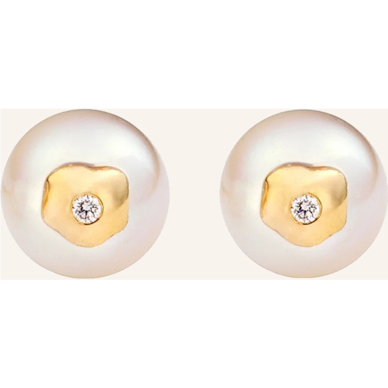 Ariane Ernst Ohrstecker The "Spiegelei" Studs M Aus 18 Karat Gold Mit Diamanten gold