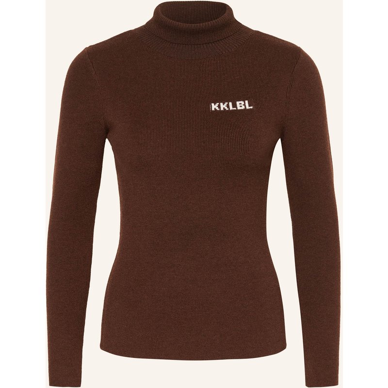 Karo Kauer Rollkragenpullover braun