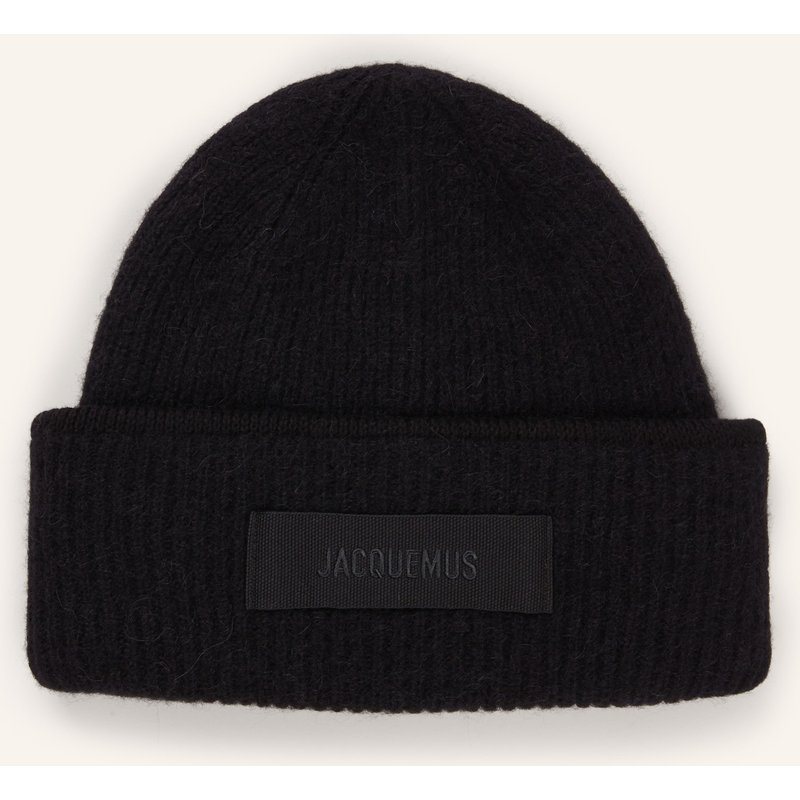 Jacquemus Mütze Le Bonnet Gros Grain Mit Alpaka schwarz