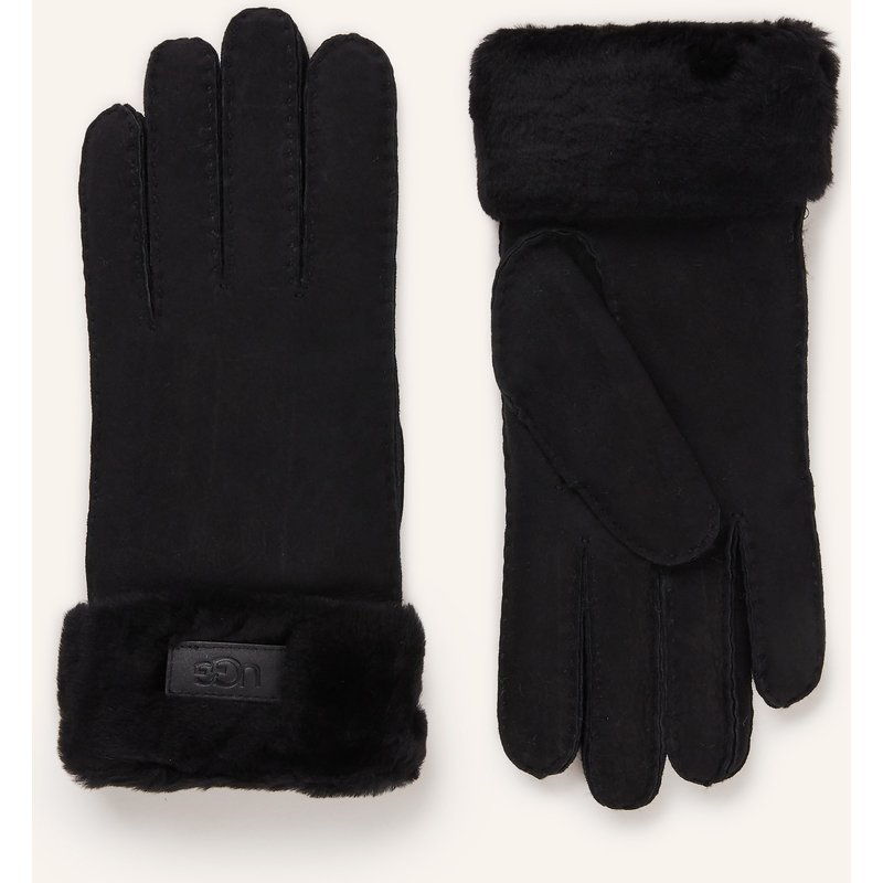 Ugg Lederhandschuhe schwarz