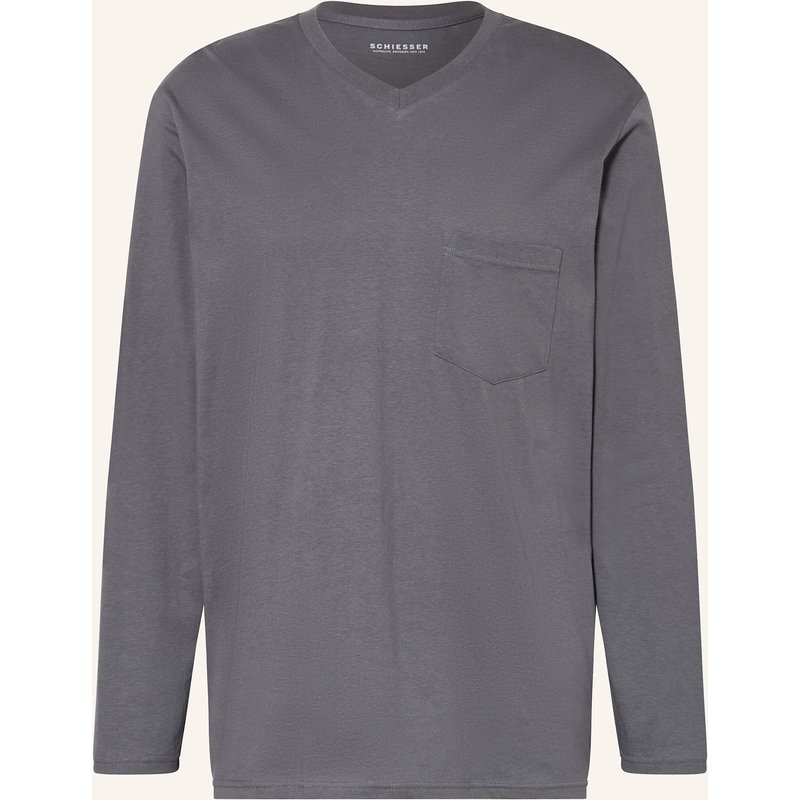 Schiesser Schlafanzug Comfort Essentials grau