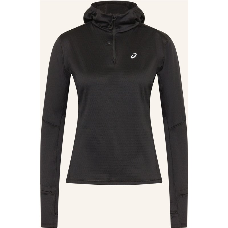 Asics Laufshirt Road Winter schwarz