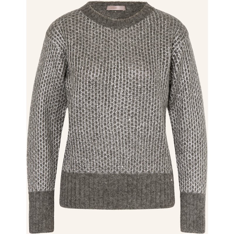 Herno Pullover Mit Alpaka Und Pailletten grau