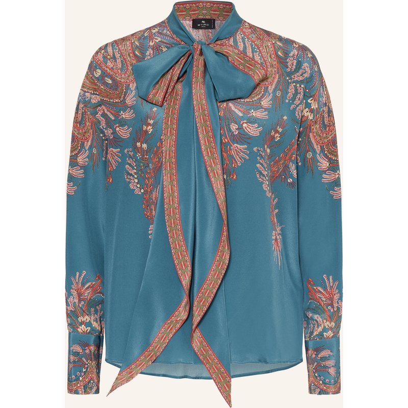 Etro Seidenbluse Mit Schluppe gruen