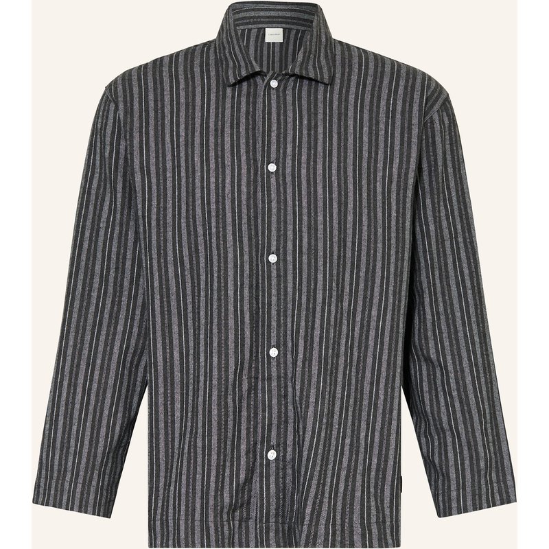 Calvin Klein Schlafshirt Flannel Sleep Aus Flanell grau