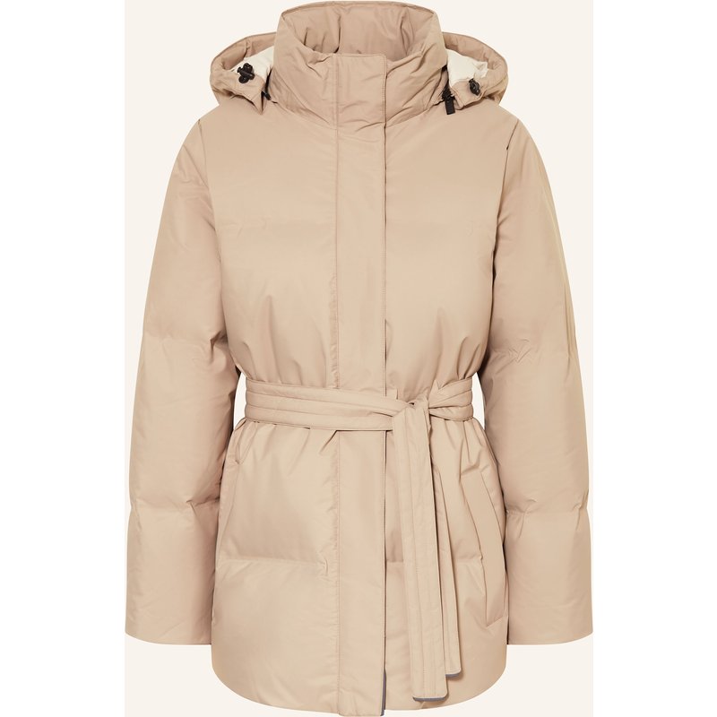 Brgn Daunenmantel Nysne Mit Abnehmbarer Kapuze beige