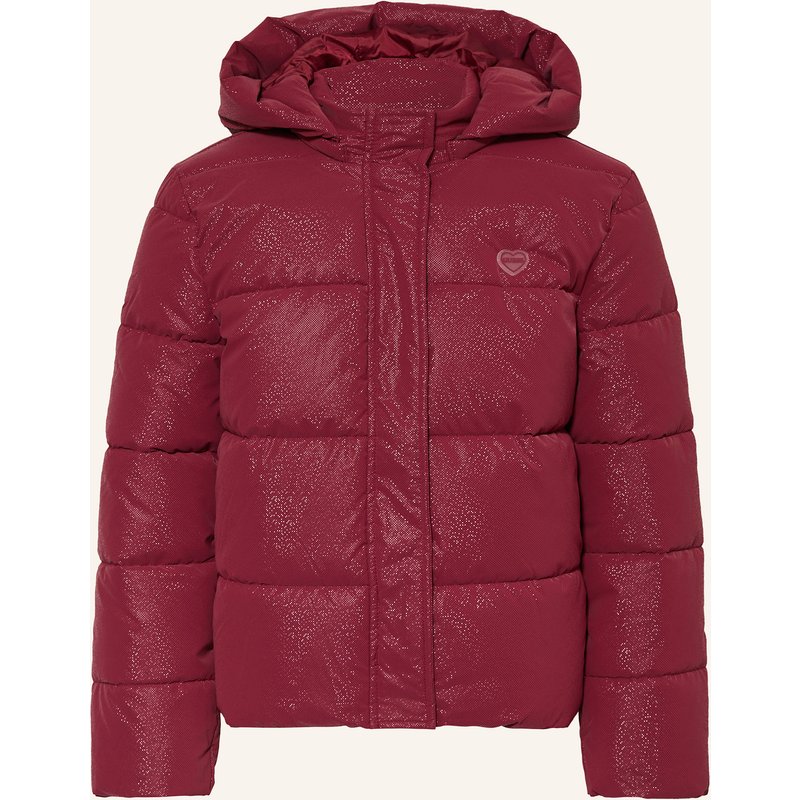 Guess Steppjacke Mit Abnehmbarer Kapuze rot