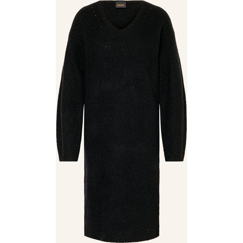 Boss Stickkleid Fusil Mit Alpaka schwarz