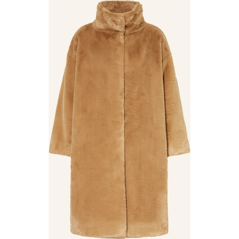 Herno Kunstpelz-Mantel beige