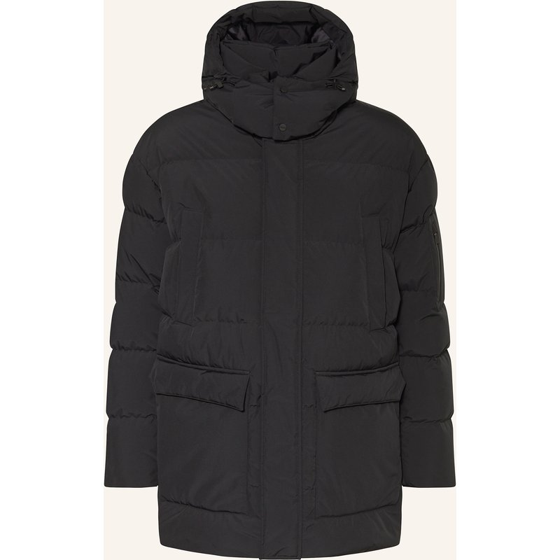 Herno Daunenparka Mit Abnehmbarer Kapuze schwarz