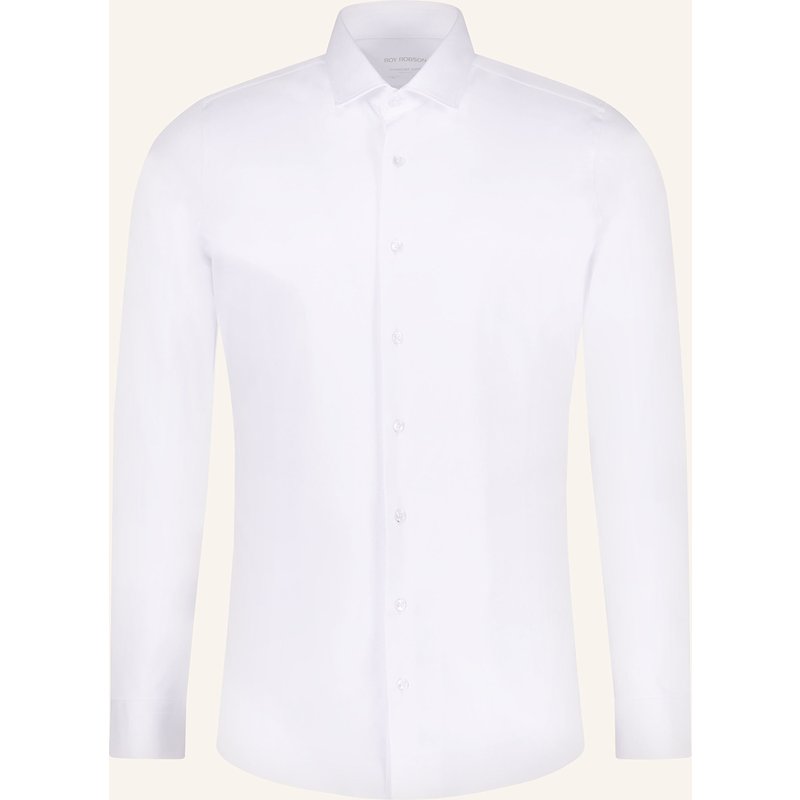 Roy Robson Jerseyhemd Slim Fit weiss