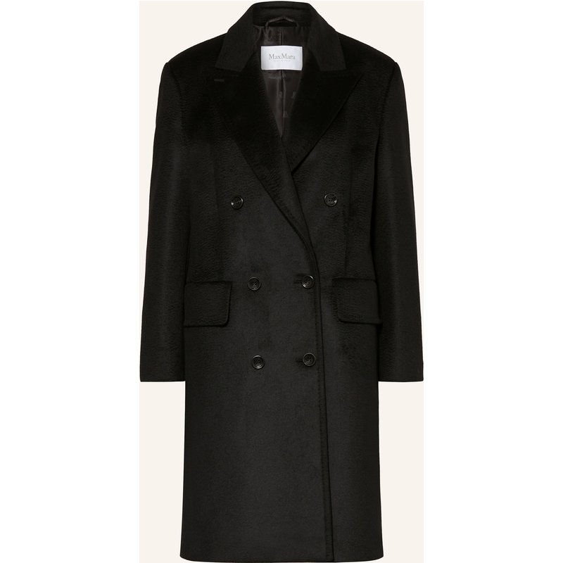 Max Mara Kamelhaar-Mantel Cosa schwarz