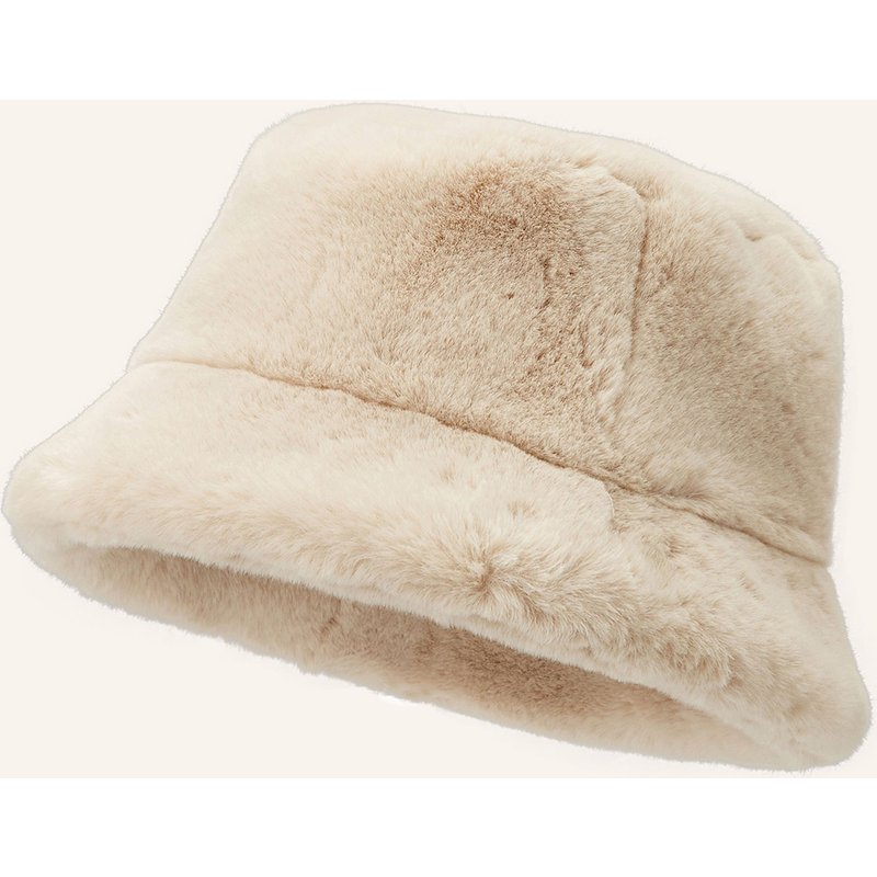 Apparis Bucket-Hat Amara Aus Kunstfell weiss