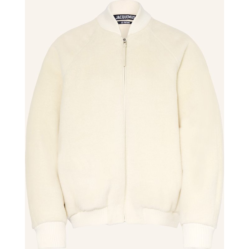 Jacquemus Alpaka-Blouson Le Blouson Pilu weiss